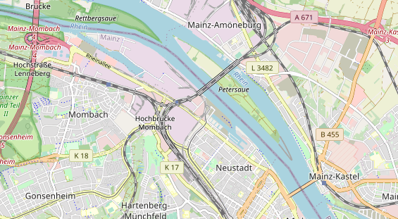 Geschäft Mainz auf Karte