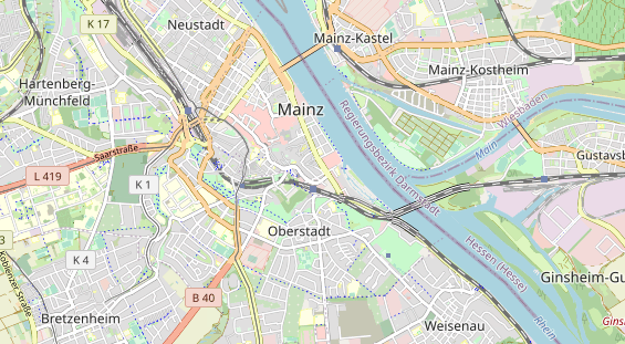 Geschäft Mainz auf Karte