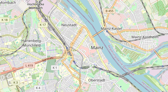 Geschäft Mainz auf Karte