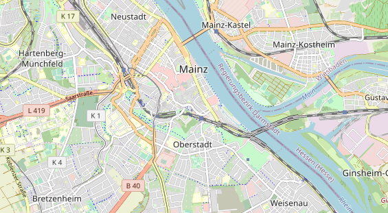 Geschäft Mainz auf Karte