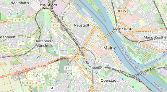 Geschäft Mainz auf Karte