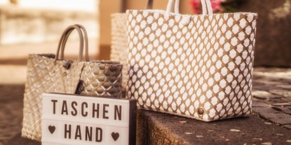 Mainz Suche - Branche: Einzelhandel (mit Ladengeschäft) - Gau-Algesheim - Taschen & Körbe handgemacht aus recyceltem Plastik der Firma Handed by - Die Wohnscheune