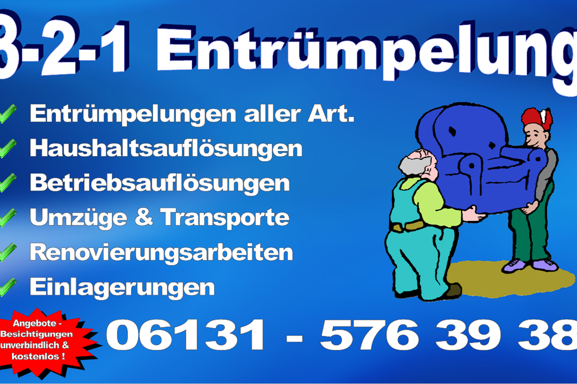 Handwerker Mainz: 3-2-1 Entrümpelung GmbH