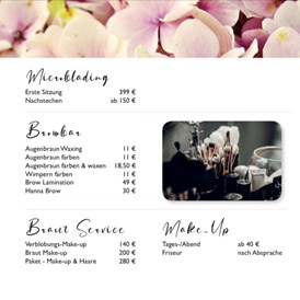 Einkaufen Mainz: Preisliste - Amelia Beauty Lounge 